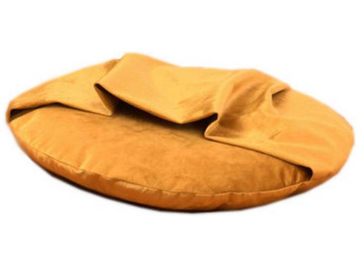 Haustierkissen, Gelb, Uni, Füllung: Polyester, 65x22x65 cm, Bezug abnehmbar, Bezug abnehmbar und waschbar, weich gepolstert, besonders weich, Freizeit & Co, Tierbedarf, Tierzubehör