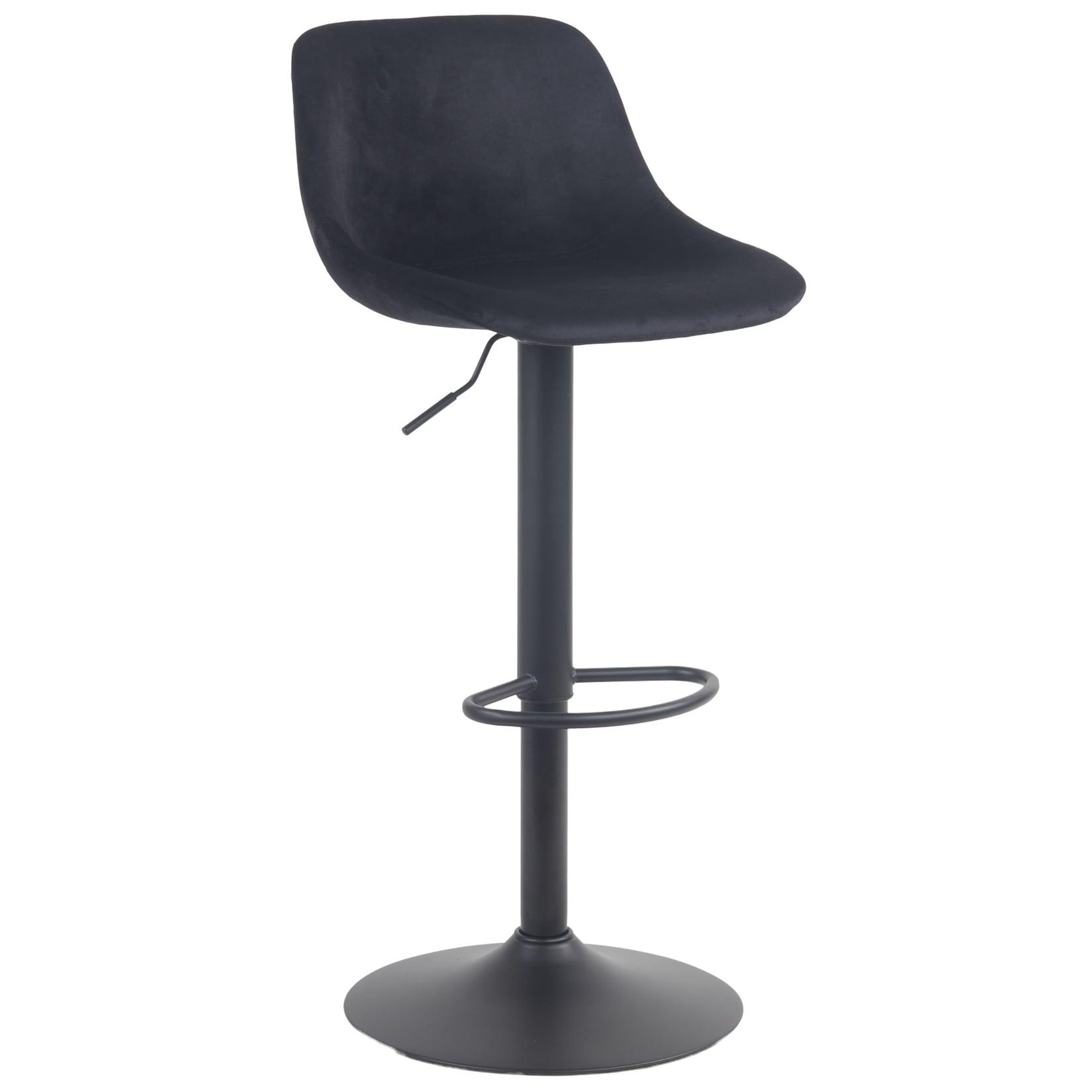 CLP Barhocker Loft Samt - Farbe: schwarz, Material: Samt
