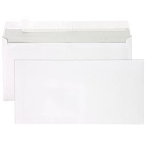 Böttcher-AG Briefumschläge weiß, DIN lang, ohne Fenster, haftklebend, 75g/m², 1000 Stück