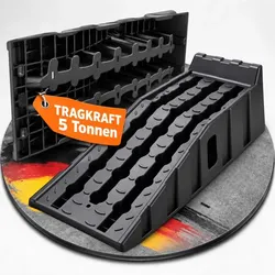 Relaxdays PKW Auffahrrampe 2er Set 5t Traglast Schwarz