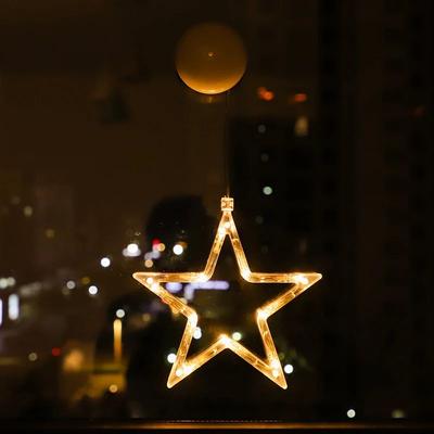 Inspire Select LED Christmas Window Sucker Lights Battery Powered Hanging Holiday Decor Lamp star