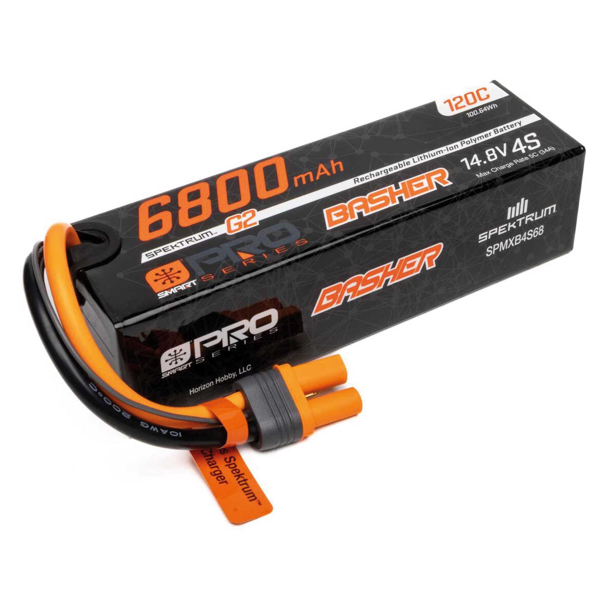 Spektrum AKKU Li-Po 4S 14.8V 6800mAh 120C G2 Smart Pro Basher IC5 (6800 mAh, 14.80 V) (SPMXB4S68)