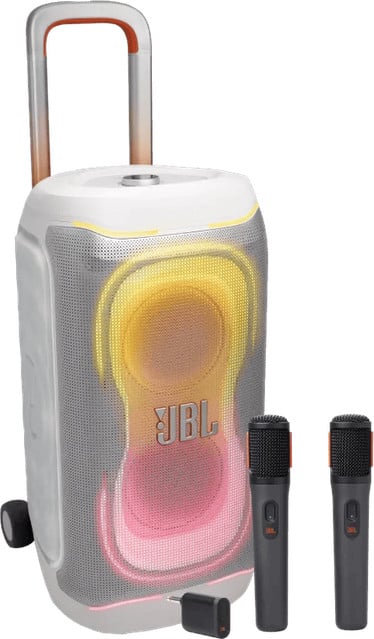 JBL Partybox 330 Wit met JBL Draadloze Microfoonset