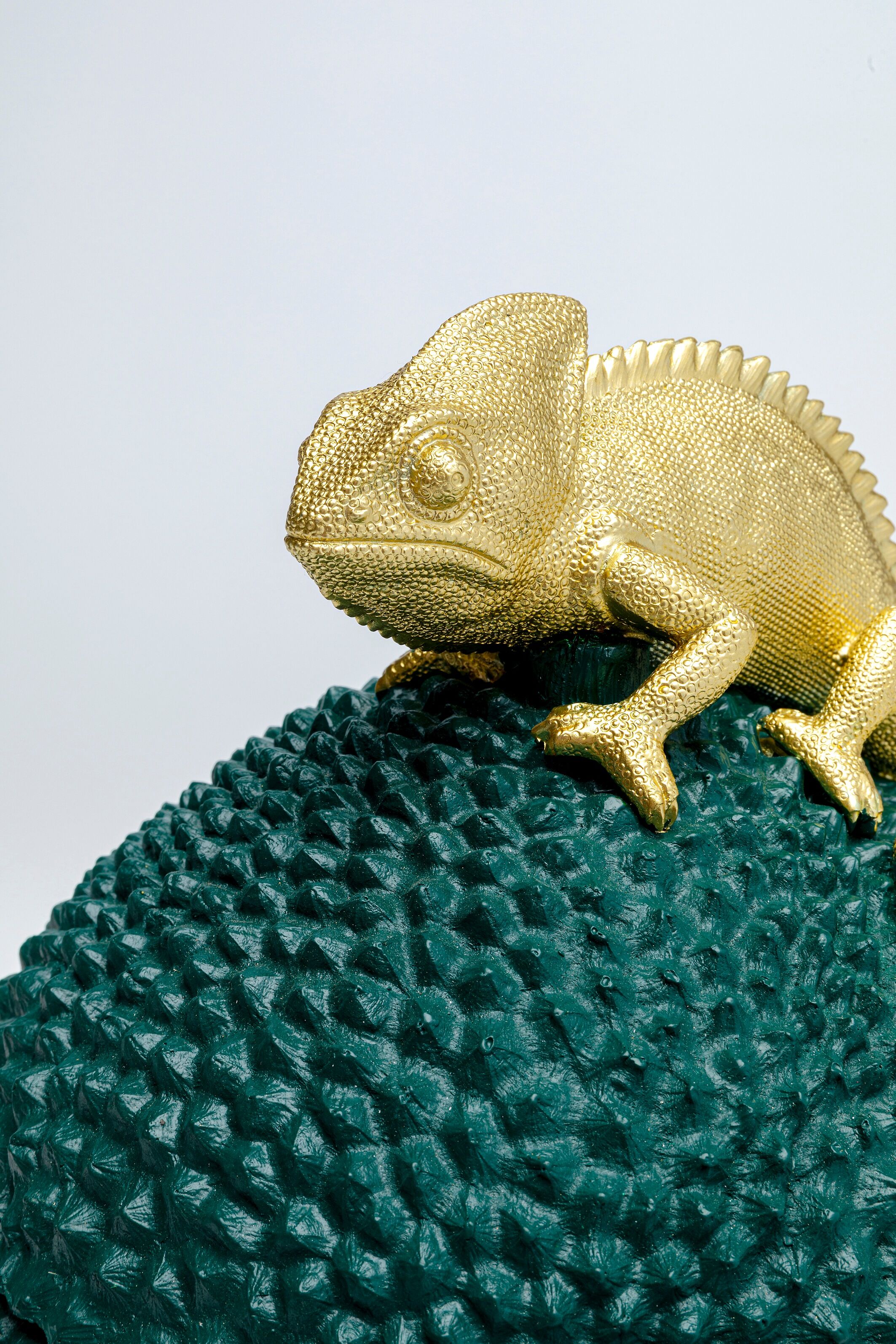 Aufbewahrungsbox KARE DESIGN "Deko Dose Chameleon", gold (goldfarben), B:25cm H:34cm T:25cm, Polyresin (Kunststein), Aufbewahrungsboxen, Aufbewahrungsbox goldfarben B/H/T: 25cm x 34cm x 25cm