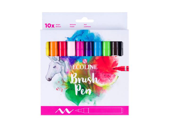 Ecoline Brushpen hell 10 Farben