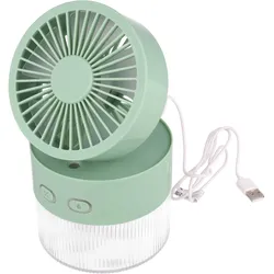 USB Tischventilator mit Luftbefeuchtung, mit Beleuchtung, Betrieb nur mit USB-C Kabel möglich
