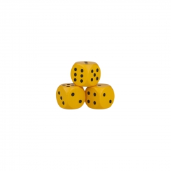 Halmakegel.com Augenwürfel - 12mm - Holz - gelb 257297