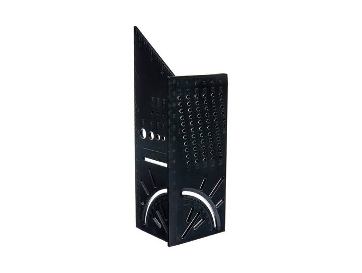 Rechtwinkliges Mass-Lineal Schwarz 20 × 7 cm