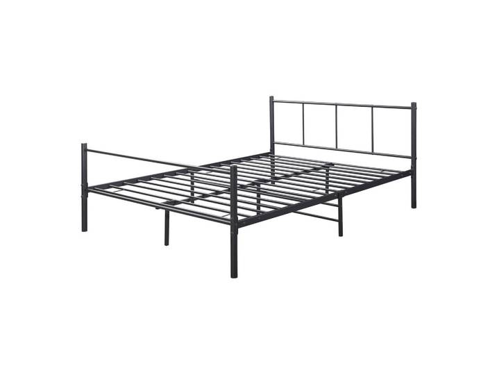 [en.casa] Metallbett Laos, Schwarz, Metall, 140x200 cm, Schlafzimmer, Bett, Metallbetten