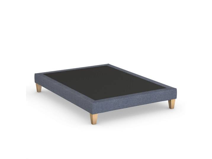 Sommier déco tapissier bleu océan - SOMEO 130x190