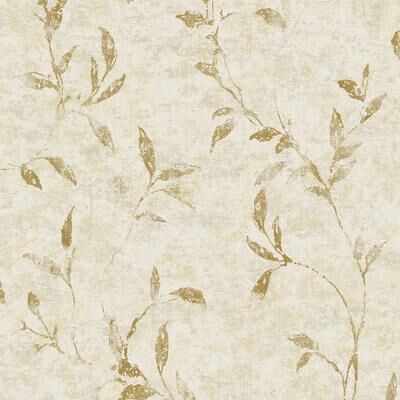 Galerie Wallcoverings Elegance Collection Leaf Impression Metallic Finish Non-woven Wallpaper Roll