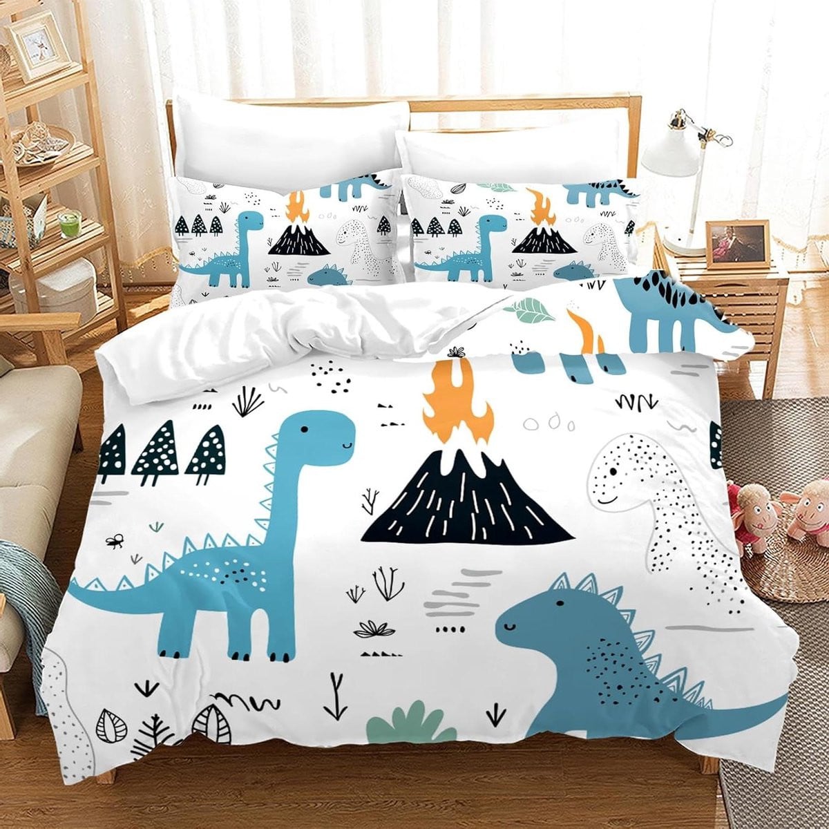 Dinosaurus Beddengoed Set voor Kinderen - Dekbedovertrek - Multicolor - 200 x 200 cm