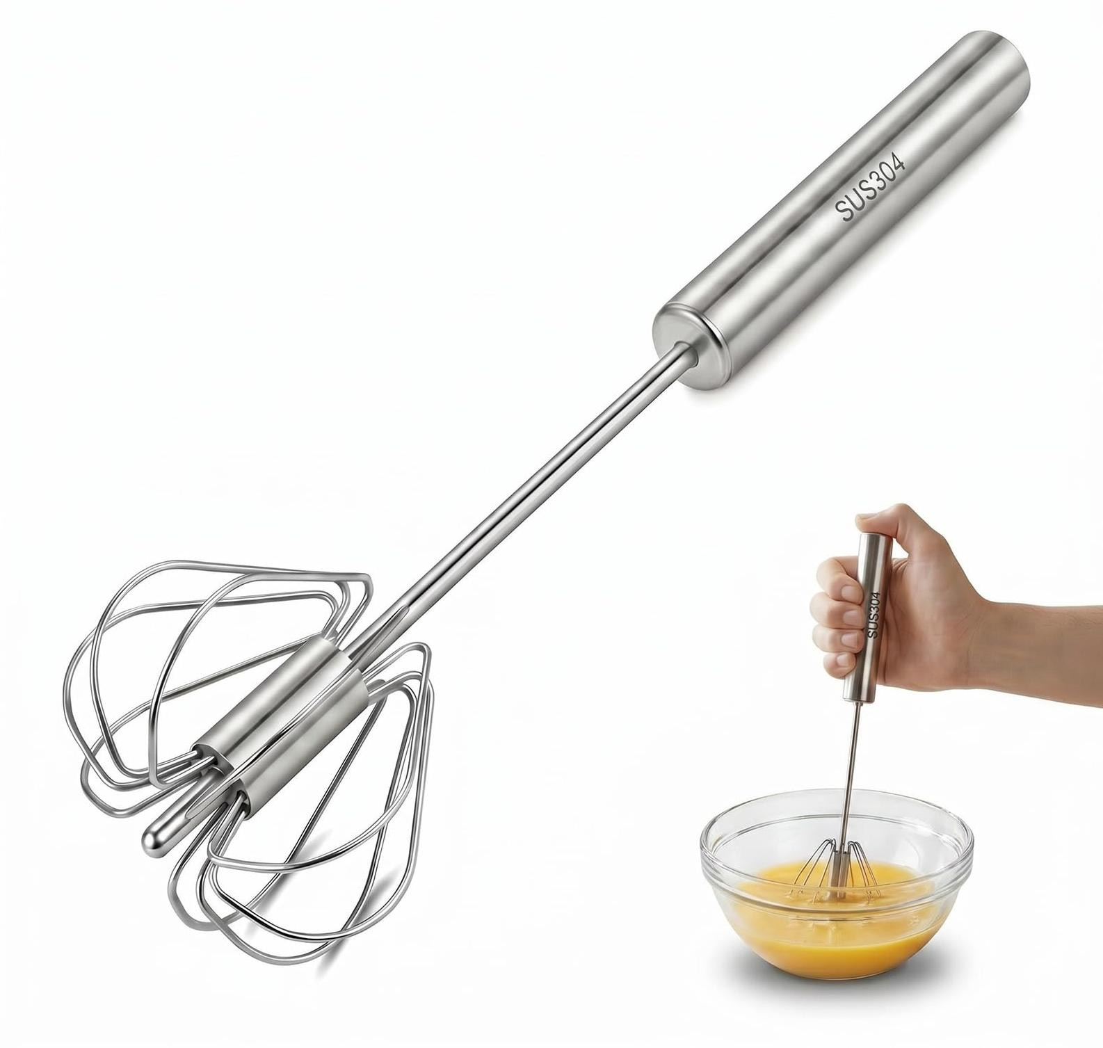 Solidchoice Handmatige RVS Mixer voor Eieren en Slagroom