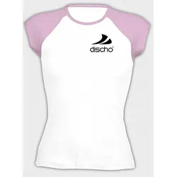 Discho Cap Sleeve Top weiss/pink XL