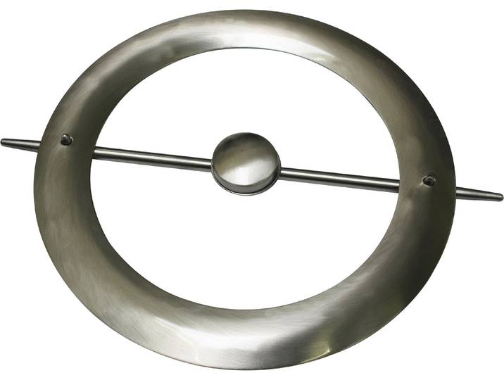 Dekoklammer GARDINIA Dekoring mit Stab und Magnet Gr. 1, silber (edelstahlfarben), Ø:18cm, Metall, Gardinenbefestigungen, Dekoklammer, zum Drapieren