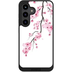 Nivocase Handyhülle für Samsung Galaxy S24 Hülle NIVOpure Case Schwarz Asien Japan Kirschblüten (Samsung Galaxy S24), Smartphone Hülle, Schwarz