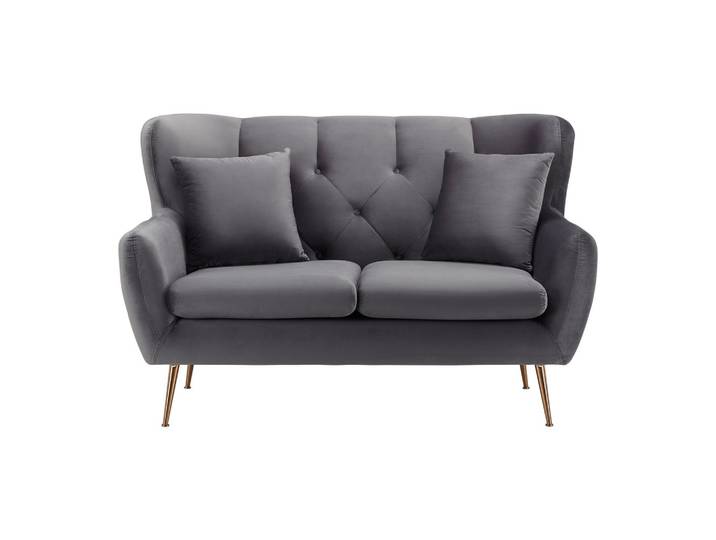 2-sitzer-sofa Samt Grau