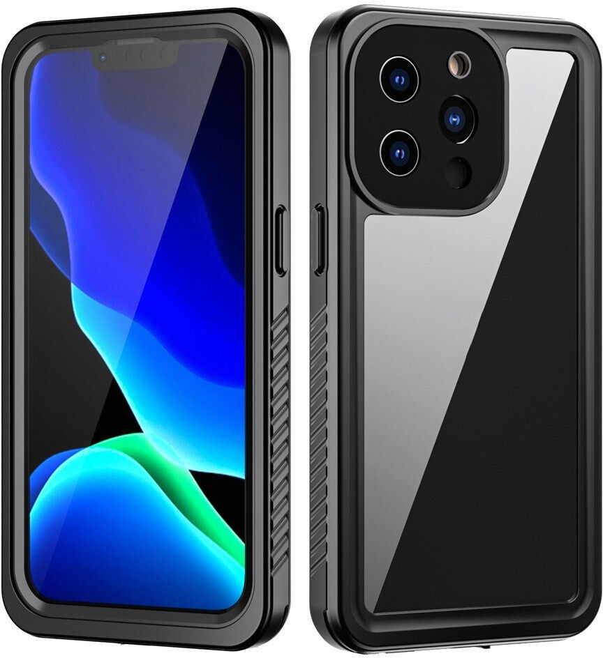 INCOVER iPhone 13 Pro IP68 Støv- & Vandtæt Case - Gennemsigtig / Sort
