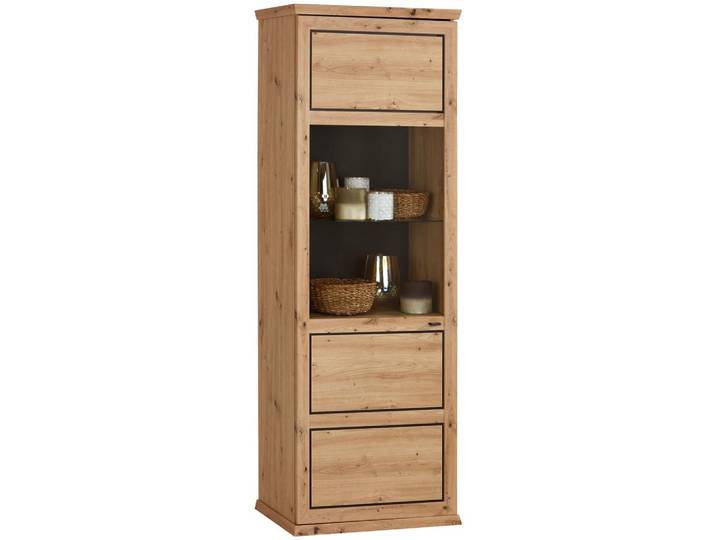 Vitrine Harvey B: 64,2 cm Eichefarben/Anthrazit
