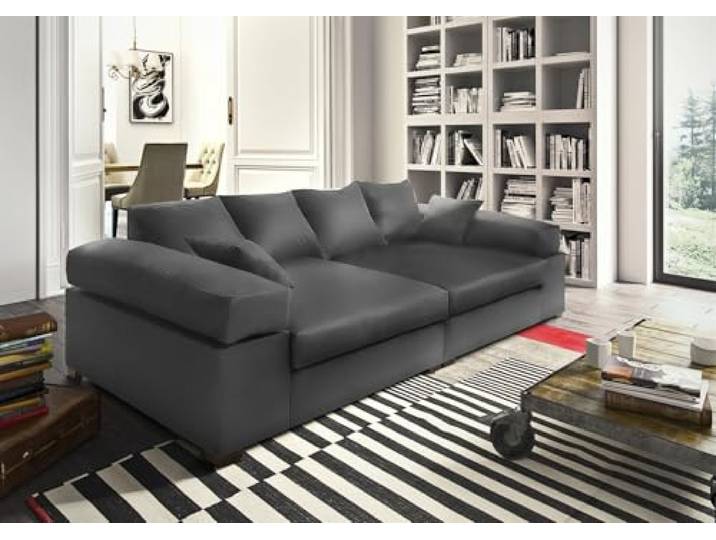 Fun Möbel Big Sofa Couchgarnitur Megasofa Riesensofa Arezzo Kunstleder Madryt (Anthrazit)