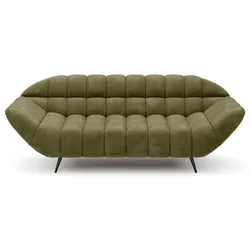 Sofa Gappa Stoff Grün Olive 2-Sitzer