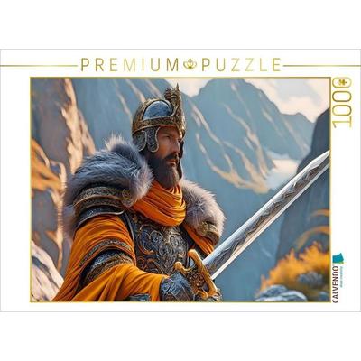 CALVENDO Puzzle Edler Ritter im Kampf gegen die Dunkelheit | 1000 Teile Lege-Größe 64x48cm Foto-Puzzle für glückliche Stunden