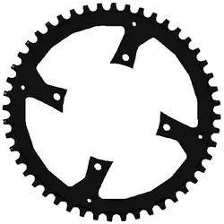 Specialized CHR TURBO, 48T, 10/11-SPD, 104BCD, 1X RING, ALLOY, PRAXIS (Replaced by S211400005) Black