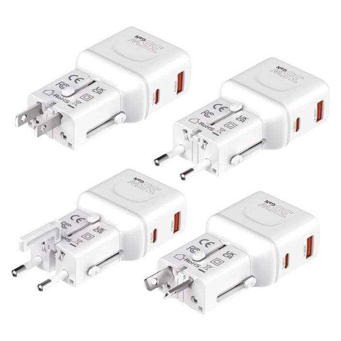 Mobile Origin 35W Travel Adapter, EU/US/UK/AU PW25, white (MO-PW25-WHT)