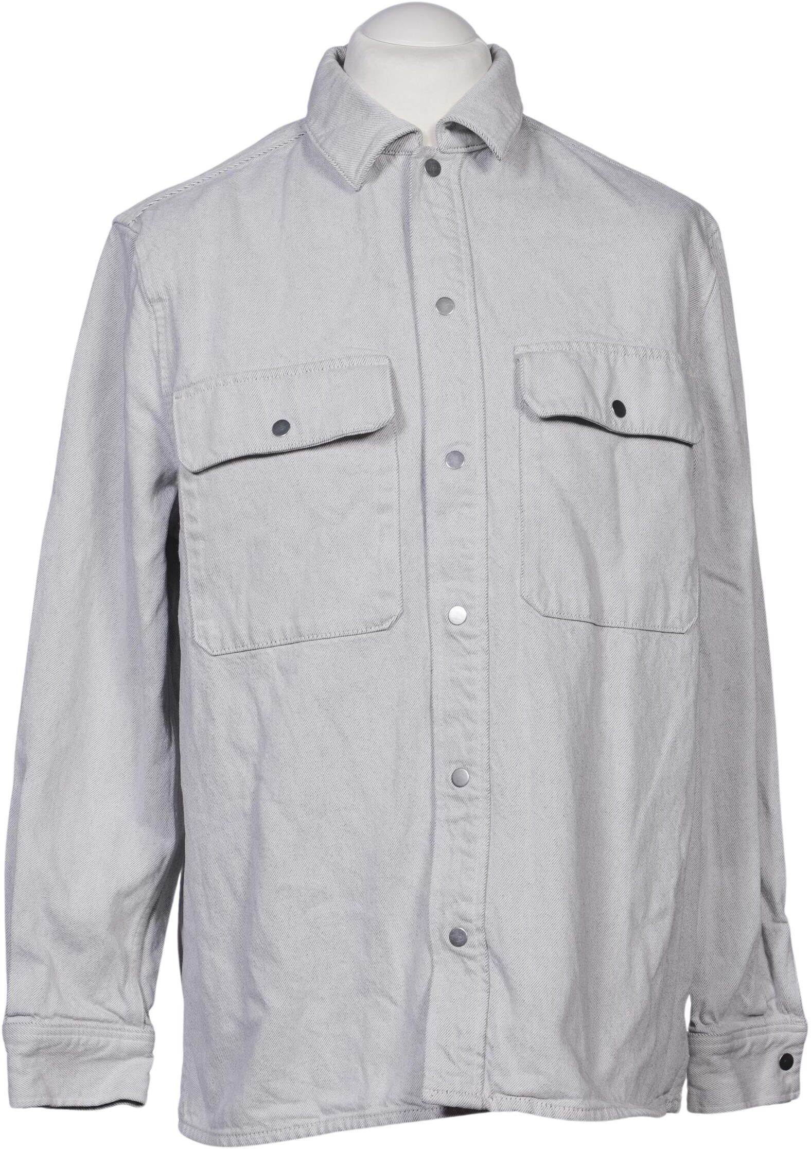 COS Herren Hemd, Grau, Gr. M, Baumwolle - Second Hand