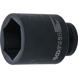 BGS Kraft-Steckschlüssel-Einsatz Sechskant, tief | Antrieb Innenvierkant 25 mm (...