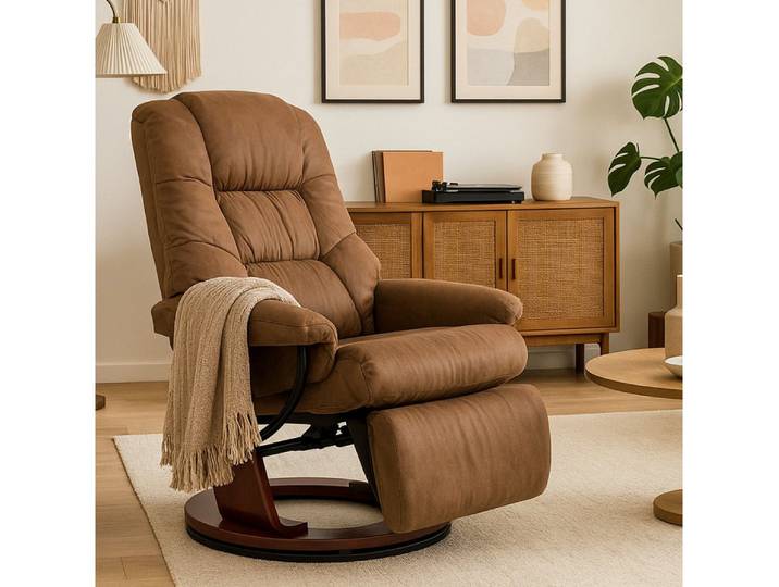 abc HOME Sessel braun, Fernbedienung, elektrisch, Massage, Liegefunktion