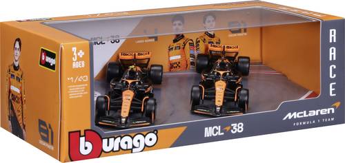 Bburago F1 McLaren MCL38 '24 2er-Set 1:43 Modellauto