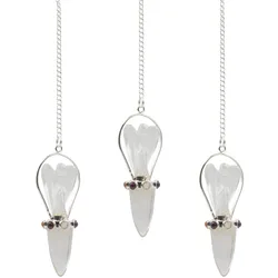Celestial Guide - Two Piece Angel Pendulum - Chakra Band - Clear Quartz