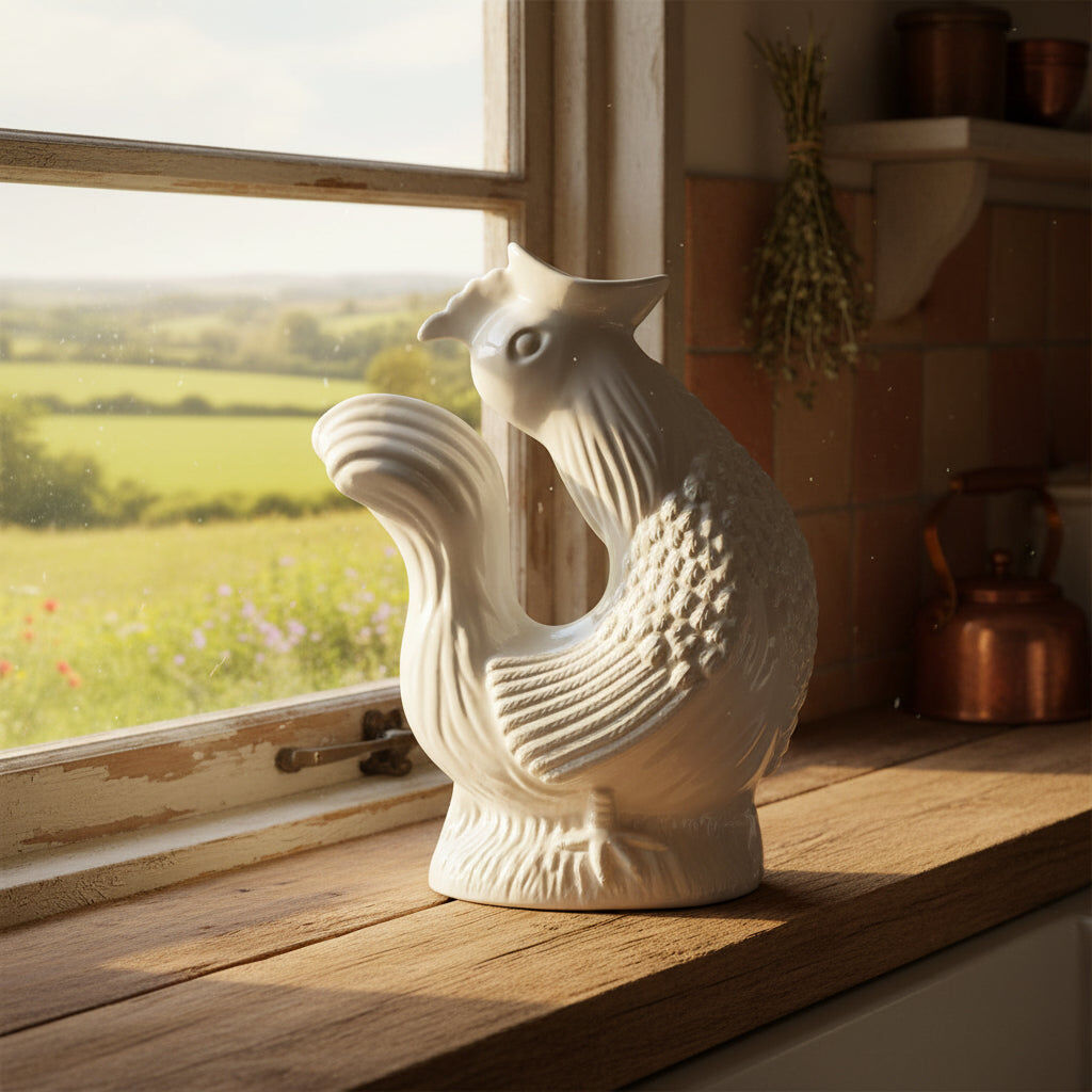 The Original Gluggle Jug Factory Cluckle Jug - Extra Large - White