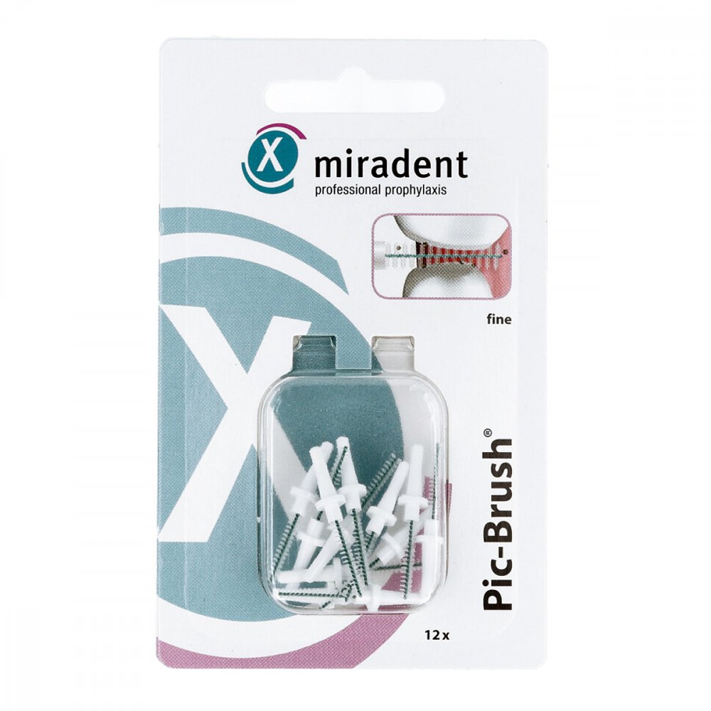 Hager Pharma GmbH Miradent Interdentalbürsten Pic-Brush Ersatzbürsten fein weiss 03430758