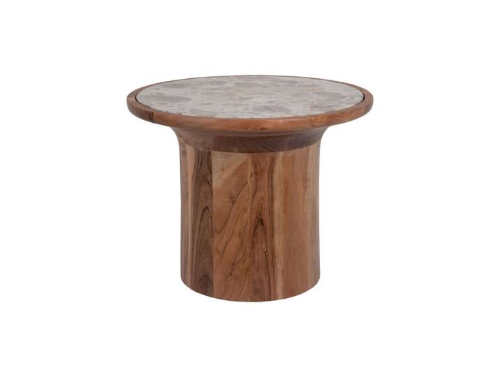Table d'appoint bois de manguier brun Ø45cm