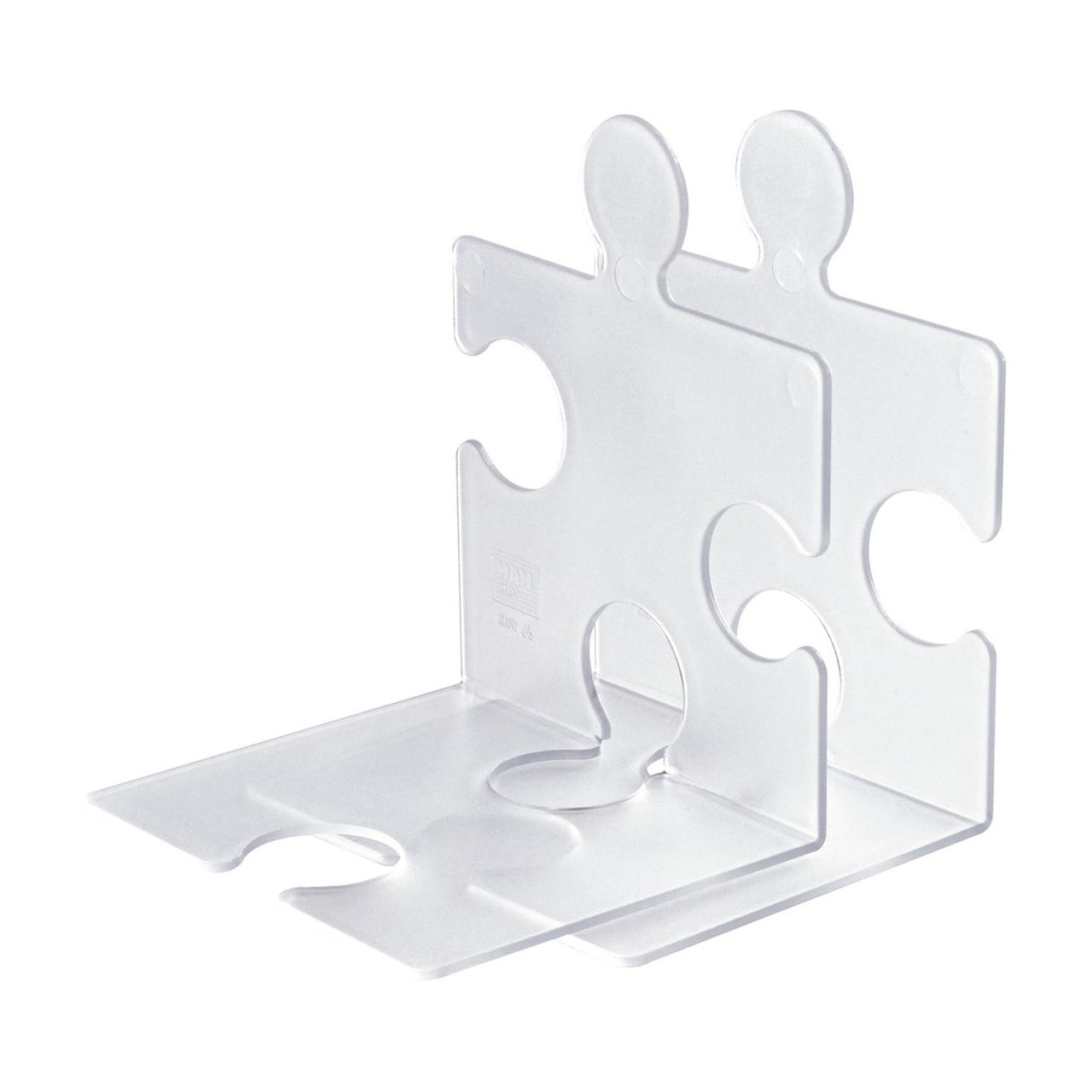 HAN 2 Buchstützen PUZZLE transparent 12,3 x 14,2 x 17,1 cm