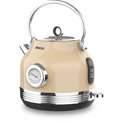 SOGO RETRO Serie Wasserkocher beige 1.8 L Kapazität