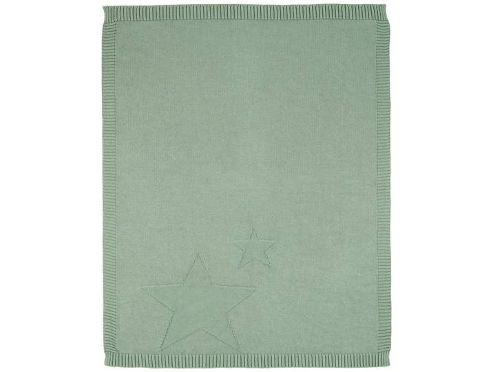Jimmylee Schmusedecke, Grün, Textil, Stern, 80x100 cm, Oeko-Tex® Standard 100, Gots, atmungsaktiv, Schlafen, Kuscheln & Schlafen, Schmusedecken