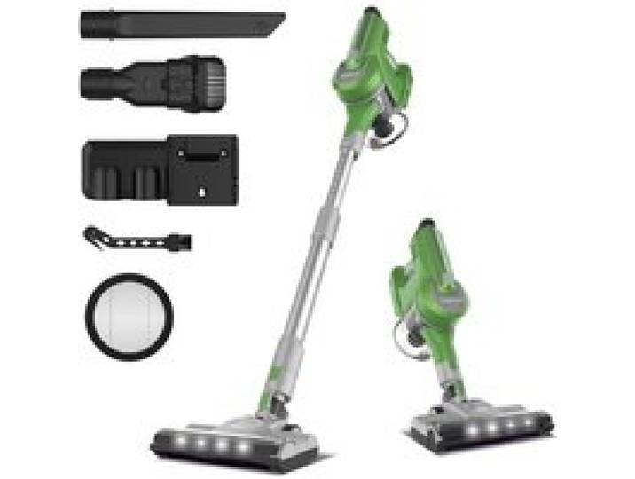 Aspirateur Balai Sans Fil S8 VERT - Écran LED - Brosse Rouleau Souple - Puissant et Léger