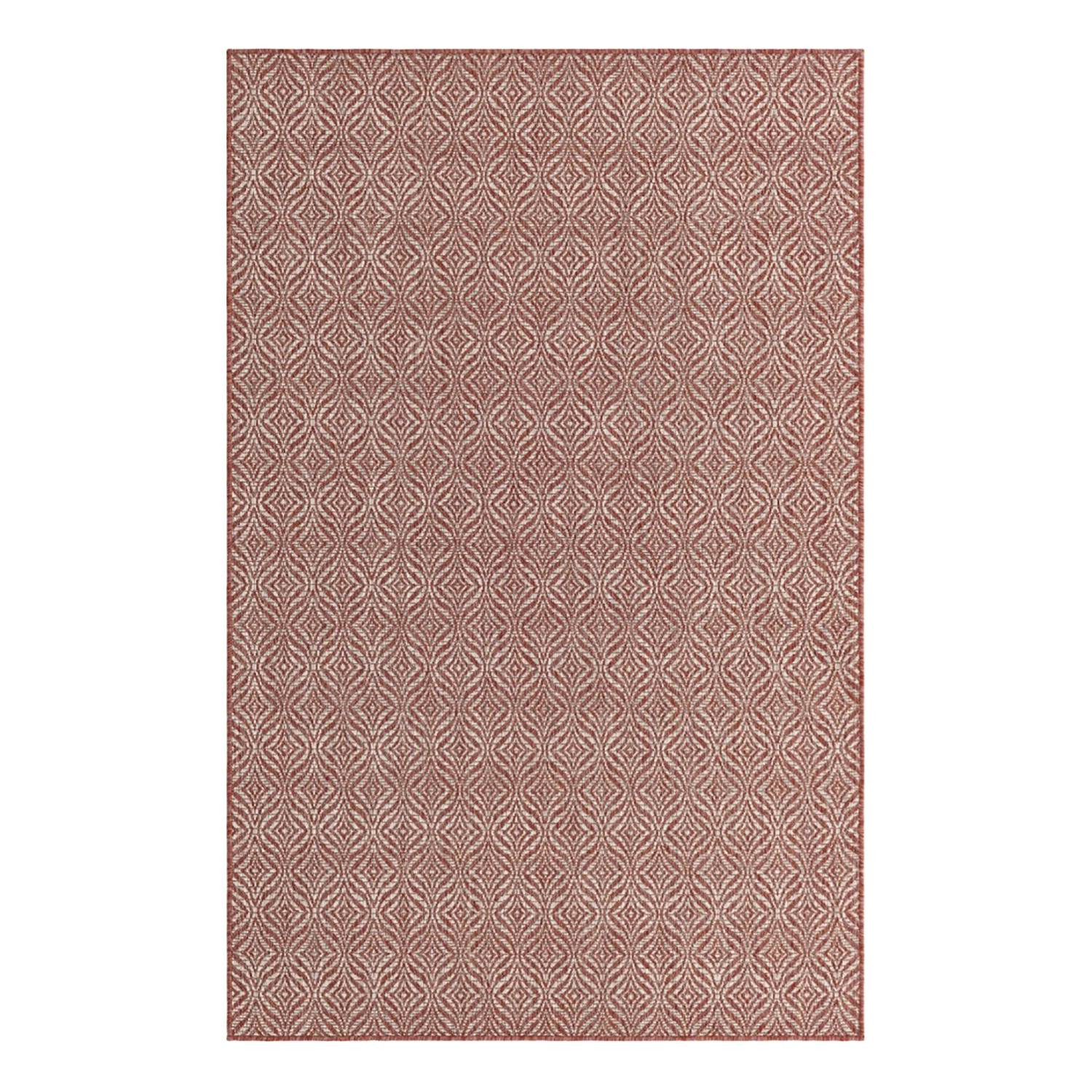 home24 In- & outdoorvloerkleed Crosses IV rood, B/D: 150 x 245 cm