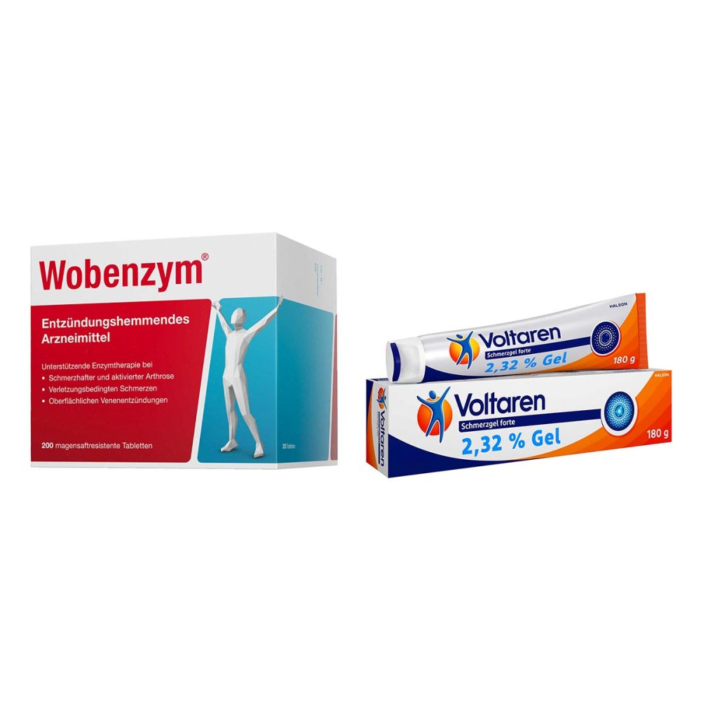 Wobenzym Tabletten + Voltaren Schmerzgel forte 23,2 mg/g Gel 08105159