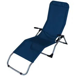 Gesundheitsliege SYLT, Stahl + Kunstgewebe blau, faltbar, 2 Stück