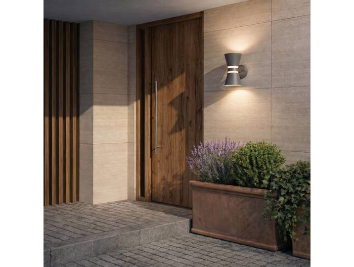 Applique exterieur en aluminium noir