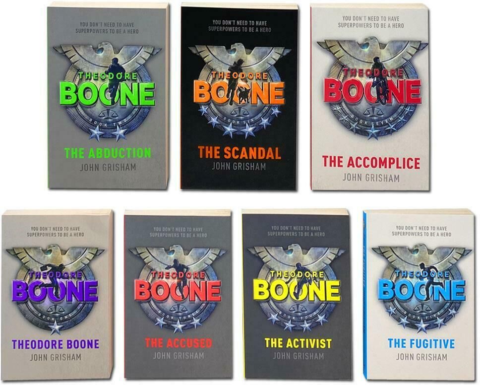 HODDER PUBLISHING Theodore Boone Series 7 Book Box Set by John Grisham – Legal Thriller Collection for Young Readers