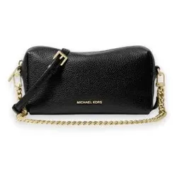 Michael Kors für Damen. 32F6GYTC5L Kleine Umhängetasche Bryant aus genarbtem Leder in Schwarz (OSFA), Lässig