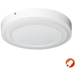 LEDVANCE Runde LED-Deckenleuchte Ø30cm in schlichtem Weiß mit 2 getrennten Lichtsegmenten