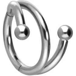 Titan Segmentring Clicker mit Innengewinde 3 RINGE + 2 KUGELN