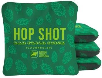 Skip's Garage Hop Shot Green Dual Sided Cornhole Bags