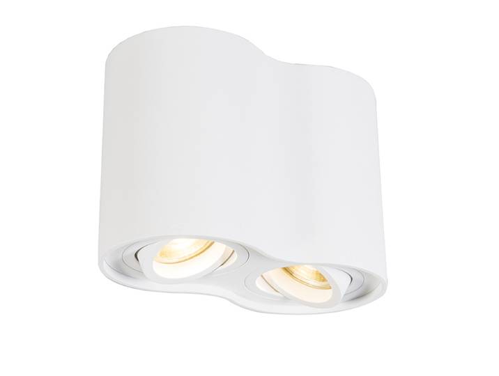 Spot moderne blanc orientable - Rondoo Duo